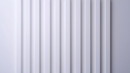 Obraz premium A minimalist wall featuring vertical white paneling, creating a clean and elegant aesthetic.