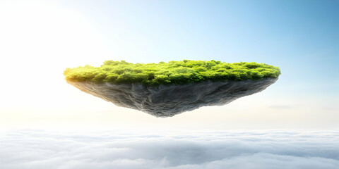 Fototapeta premium Floating Island 3D Render