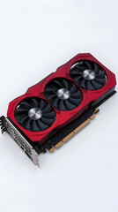 Triple-Fan Graphics Card 3D Render