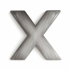 Obraz premium 3D Brushed Metal Letter X Graphic