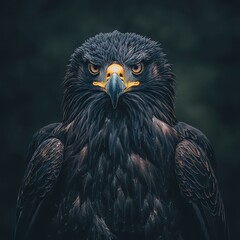 Fototapeta premium Majestic Close-Up of a Powerful Eagle with Intense Eyes