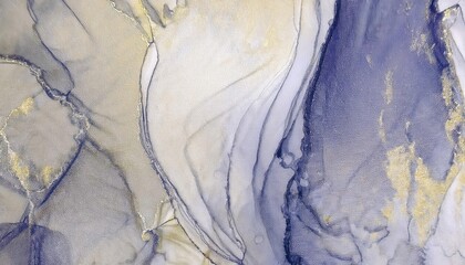 abstract flowing textures in blue and gold on soft fabric, creating organic shapes and fluid patterns for modern art designs