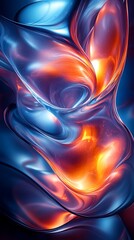 Naklejka premium Stunning fluid gradient landscape design high resolution wallpaper