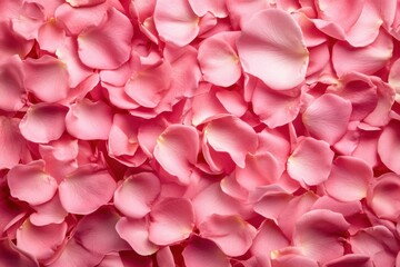 Obraz premium Delicate pink rose petals gracefully unfolding amidst a tranquil garden ambiance for floral aficionados and romantics seeking enchanting decor inspiration