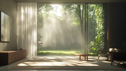 Fototapeta premium Minimalist Space With Stunning View