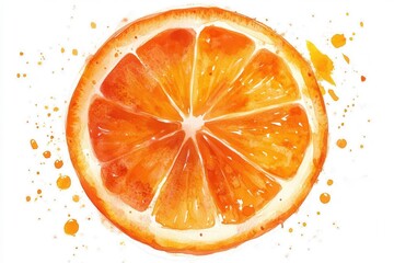 Vibrant watercolor design textures in orange for artistic projects and creative backgrounds