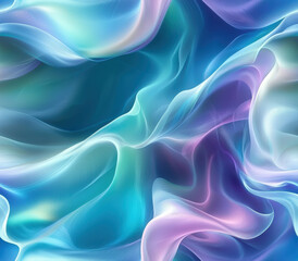 Obraz premium vibrant abstract design featuring flowing turquoise and muted olive hues, creating serene, Seamless Pattern Style.