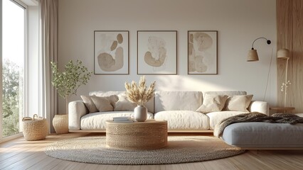 Minimalist Scandinavian living room