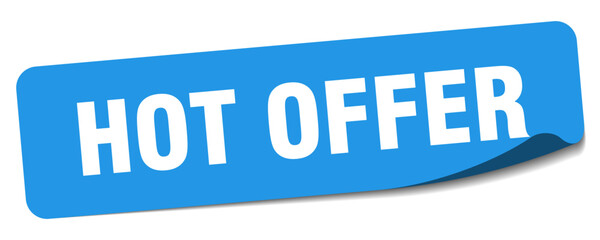 hot offer sticker. hot offer label