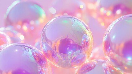 A shimmering pink pearl texture with soft light reflections, elegant cute background with copy space.