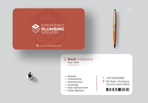 Plumbing Services Business Card