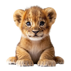 Baby Lion isolated on transparent background