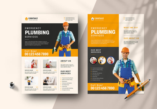 Plumbing Services Flyers Vol.07