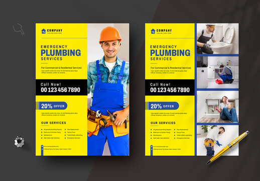 Plumbing Services Flyers Vol.08