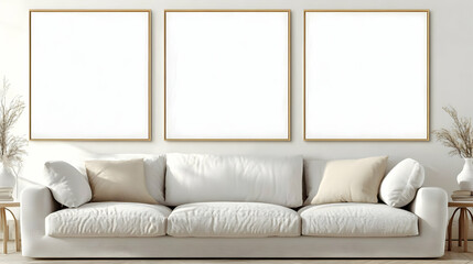 Modern Minimalist Living Room Mockup