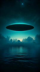 Oceanic UFO 3D Illustration