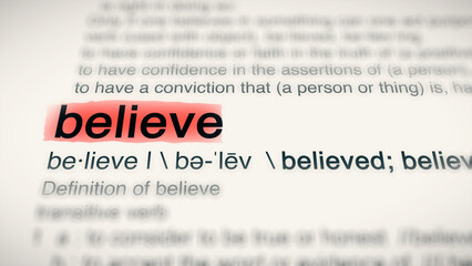 A close-up illustration of the word 