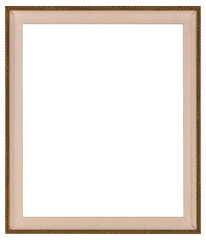 Obraz premium Wooden picture frame in PNG format on a transparent background. 