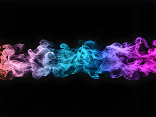 Abstract Smoke Illustration, Colorful Swirls