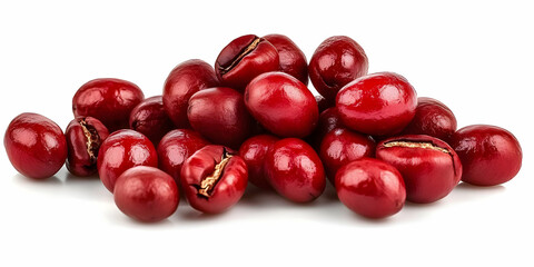 Red Coffee Beans Realistic Photo