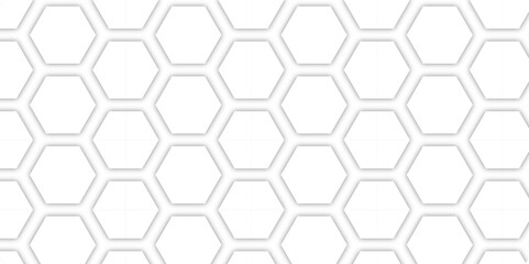Grey wall background featuring 3D hexagonal tiles arranged in a geometric diamond pattern. polygon hitch technology wallpaper. Hexagonal metal, honeycomb, 3d, white, technology, medicine, advertising.