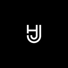 hj Abstract initial monogram letter alphabet logo design