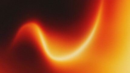 Color gradient dark grainy background, orange red gold yellow vibrant abstract on black, noise texture effect