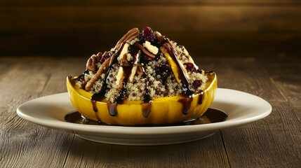 Gourmet Quinoa Stuffed Squash with Chocolate Glaze: A Fall Feast