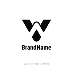 initial letter V  AV VA triangle abstract logo