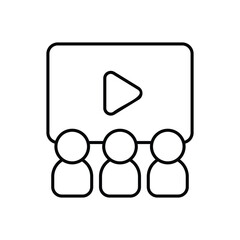 Watching Movies vector icon