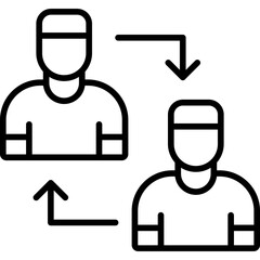 Collaborate Icon Vector Element