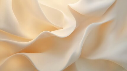 Fototapeta premium Elegant Abstract Background with Flowing Cream Colored Fabric Swirls