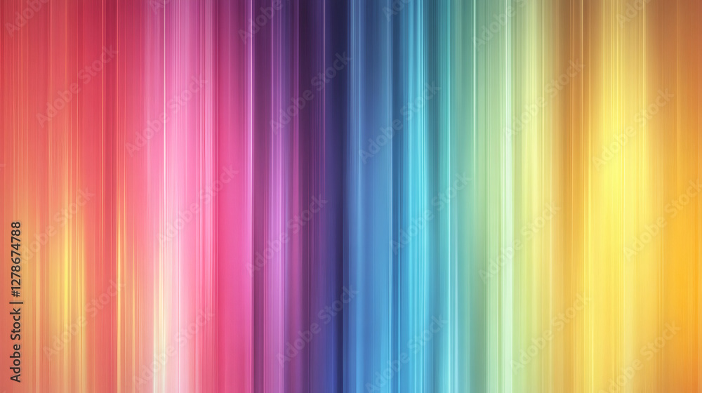 Poster Vertical stripes of gradient colors create a vibrant and colorful abstract background, perfect for any project needing a touch of energy and dynamism