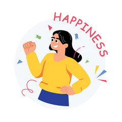 Happiness Concepts Style illustrations. EPS 10 File stock illustration