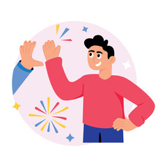 Trust Concepts Style illustrations. EPS 10 File stock illustration