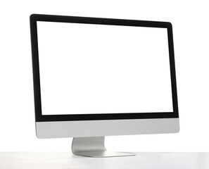 Computer monitor isolated on white. Modern technology