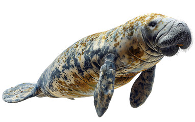 Obraz premium Spectacular Close Up of a Manatee Aquatic Mammal Wildlife Photography