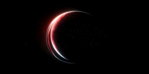 Fototapeta premium Glowing Planet Abstract 3D Background