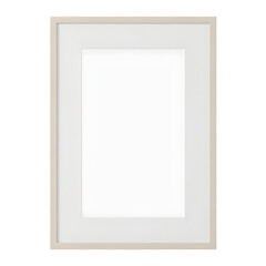 Elegant beige frame mockup with passepartout against a dark background, providing a sophisticated display for artwork