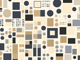 Abstract Geometric Beige and Gray Illustration