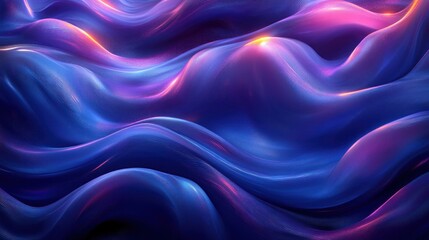 Obraz premium Abstract glowing waves, digital art background