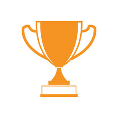 Award Trophy Podium Vector Icon for Achievements.