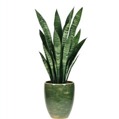 Snake Plant in Pot - Isolated Indoor Plant