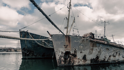 old ship ran aground in Ukraine