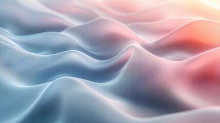 Obraz premium Close up of blue and pink fabric on a modern minimalist background with a clean white surface