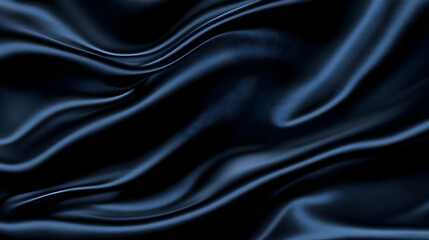 Fototapeta premium Dark Blue Silk Drape Abstract Background