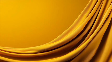 Golden Fabric Drape 3D Illustration
