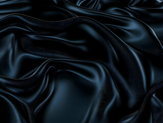 Fototapeta premium Dark Blue Silk Drape 3D Render