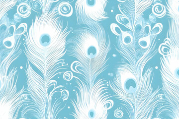 Peafowl Feather Abstract Illustration