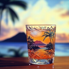 Tropical style cocktail